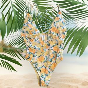 Citrus Print One Piece Swimsuit